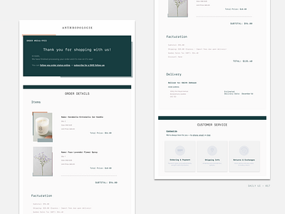 DAILY UI #017 | Email Receipt