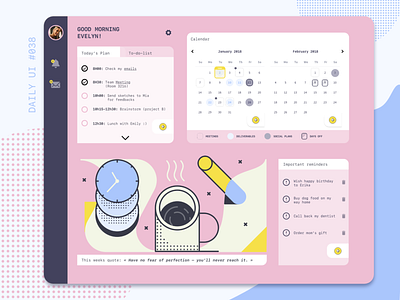 DAILY UI #038 | Calendar 038 app calendar daily 100 challenge daily ui 038 dailyui dailyui038 dailyuichallenge planner planning time management todolist ui ui design uidesign uiux uiuxdesigner work