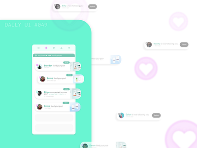 DAILY UI #049 | Notifications 049 comments daily 100 challenge daily ui 049 dailyui dailyui049 dailyuichallenge design followers likes mobile notification notification center notifications social media ui ui design uidesign uiux uiuxdesigner