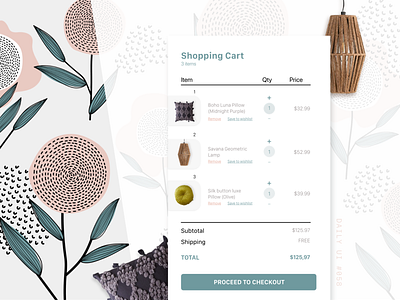 DAILY UI #058 | Shopping Cart