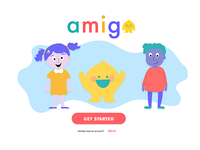 "Amigo" Sex-Ed Game Concept Onboarding Screen