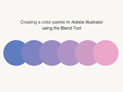 Color Palette in Adobe Illustrator by Tania Sharma on Dribbble