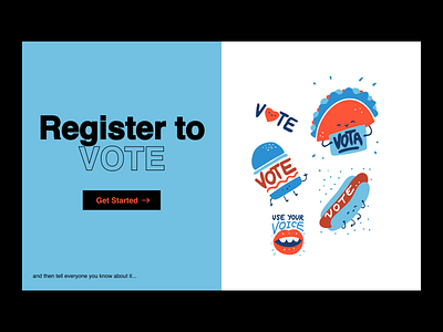 Vote Landing Page UI blush blushappdesign dailyui desktop ui election figma design landing page landing page concept landing page ui pablo stanley presidential voting simple landing page simple ui simple ui desktop ui usa uxdesign uxui vote voting