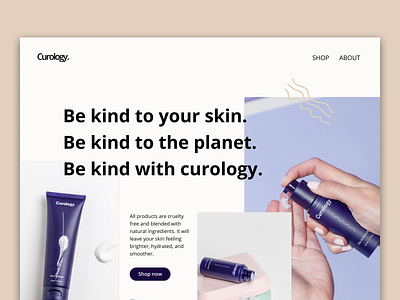 Skincare Concept Landing Page UI
