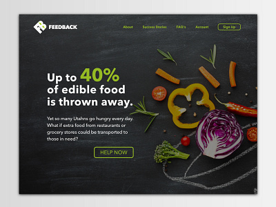 FeedBack Website - Addressing Food Waste & Hunger branding branding design website