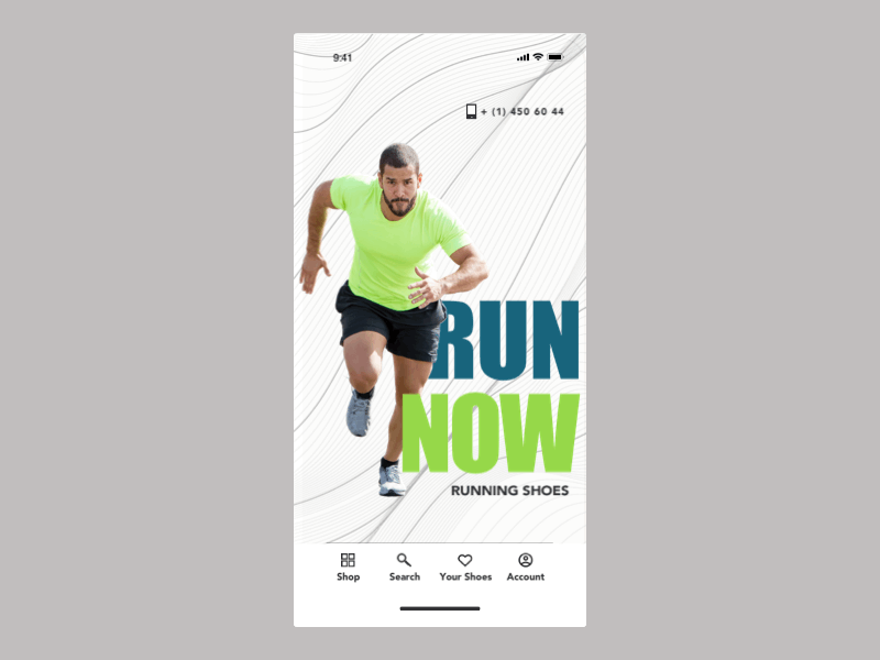 Running Shoe App Store animated gif branding concept principle uidesign ux design