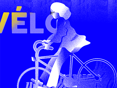 Bike ride bike blue city design illustration life person photoshop ride urban vélo wheel