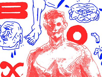 BOXE body boxe dessin drawing fight head illustration man sketch