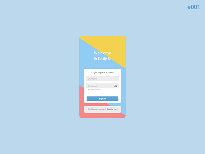 DailyUI #001 | Login Page