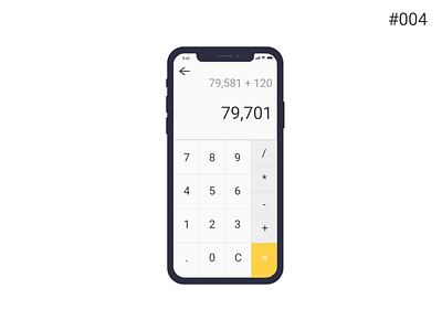 DailyUI#004 | Calculator App