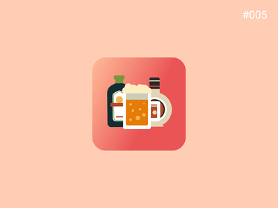 DailyUI#005 | Drinking Game App Icon app daily 100 challenge daily ui dailyui design ui