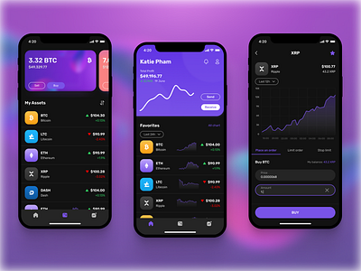 Crypto Wallet UI Concept app bitcoin concept app crypto crypto wallet design finance mobile app ui ui kit