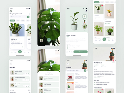 Bontanique - Plant Identification App app concept mobile design plant identification plant mobile app plant shop plant shop app plant shop design ui kit