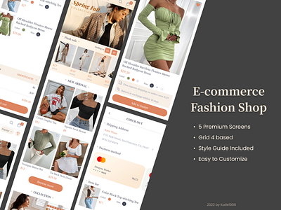 E-commerce Fashion Shop Web App Design