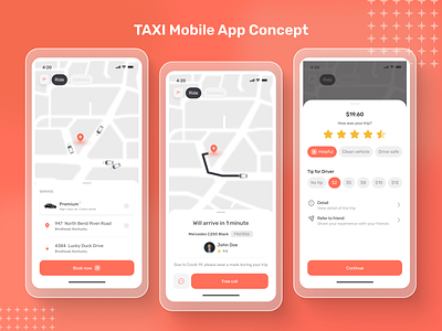 Taxi Booking Mobile App Concept app car app concept driving app taxi app taxi booking app taxi mobile app taxi ui transport app transport ui design ui kit