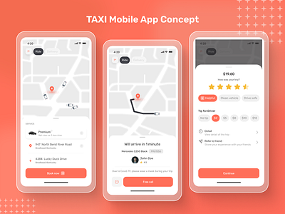 Taxi Booking Mobile App Concept