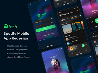 Spotify Redesign Concept - Music Player Mobile App