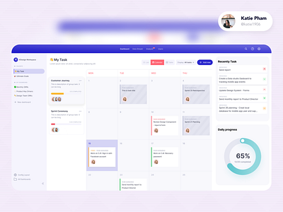 Task Management Dashboard version 2.0 dashboard dashboard design dashboard template dashboard ui web design web template website ui