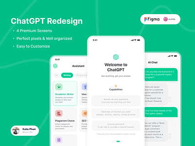 ChatGPT Mobile App Redesign ai chat app app concept chat app chat gpt app chatgpt chatgpt app concept messenger app mobile app redesign