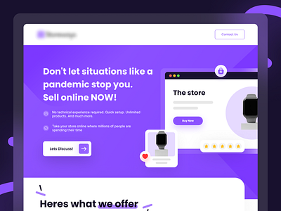Store. - Ecommerce Platform (Hero Header)