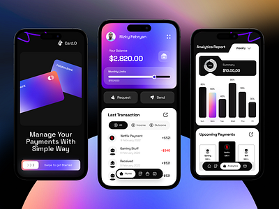 Card.O - Financial Apps (Full View) app appsdesign bank bankapps banking card carding design financial financialapps ui ux web