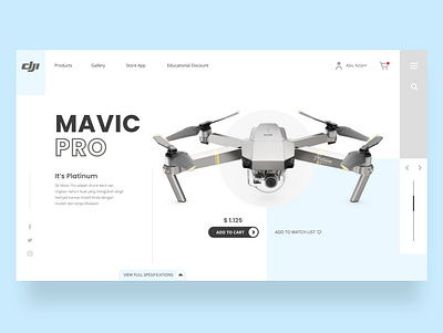 Mavic branding design drone figma interface landingpage minimal ui ux web webdesign website design