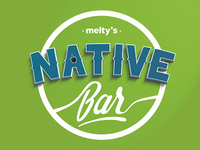 Native Bar Logo advertising bar handlettering lettering logo native typography
