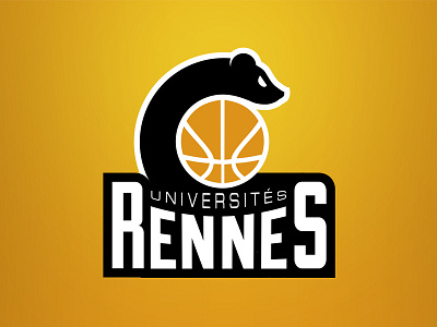 Rennes Stoat basketball team logo animal basketball ferret flat icon identity logo sport stoat team vector