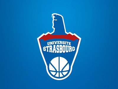 Strasbourg superman basketball team logo animal basketball flat hero icon identity logo sport superman team vector