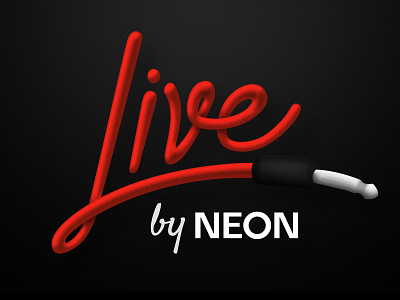 Live by Neon Logo identity jack lettering live logo music type typography