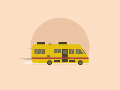 Walter White Camper Van breaking bad camper car dirt flat sun van vector wagon walter white wheel