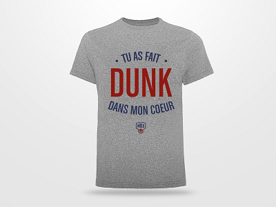 Dunk dans mon ❤ T Shirt ball basketball dunk sport tshirt type typography