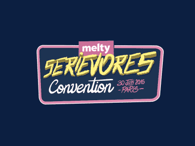 melty Serievores Convention Logo Animation animation convention drive in effect event logo poster tv show type