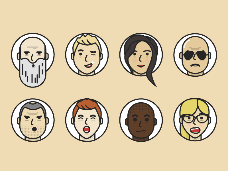 Characters by Romain Bibré on Dribbble