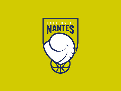 Nantes basketball team logo ball basketball championship elephant flat identity logo sport tournament vector