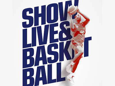 Teasing MBLU ball basketball final jump live minimalist poster show sport text