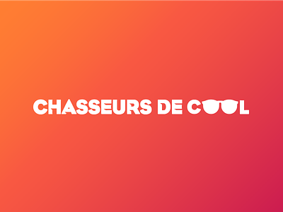 Chasseurs De Cool Logo 2016 cool flat glasses hunting lettering logo typography website