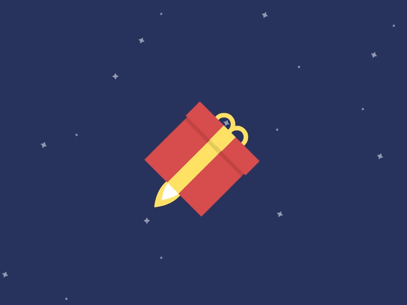 Christmas present calendar advent rocket stars animation space gift present christmas