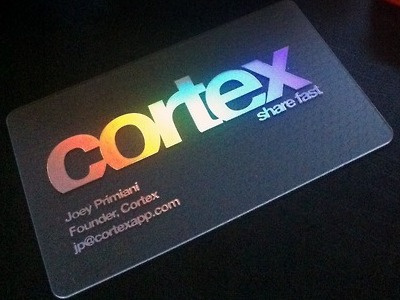 Cortex business came cards holoprint joey logo metallic new primiani rainbow shiny tod translucent transparent