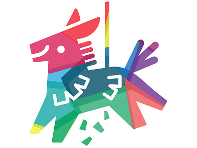Piñata Llama for Innovation Endeavors 2014 color fun logo rainbow vector