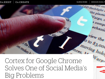 Cortex for Google Chrome Solves Social Media's Biggest Problem app chrome circular cortex cortexapp extension google hci media menu radial social