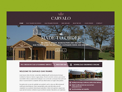 Carvalo - Oak Frames design ui web