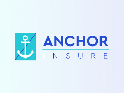 Anchor Insure branding illustration logo typography vector