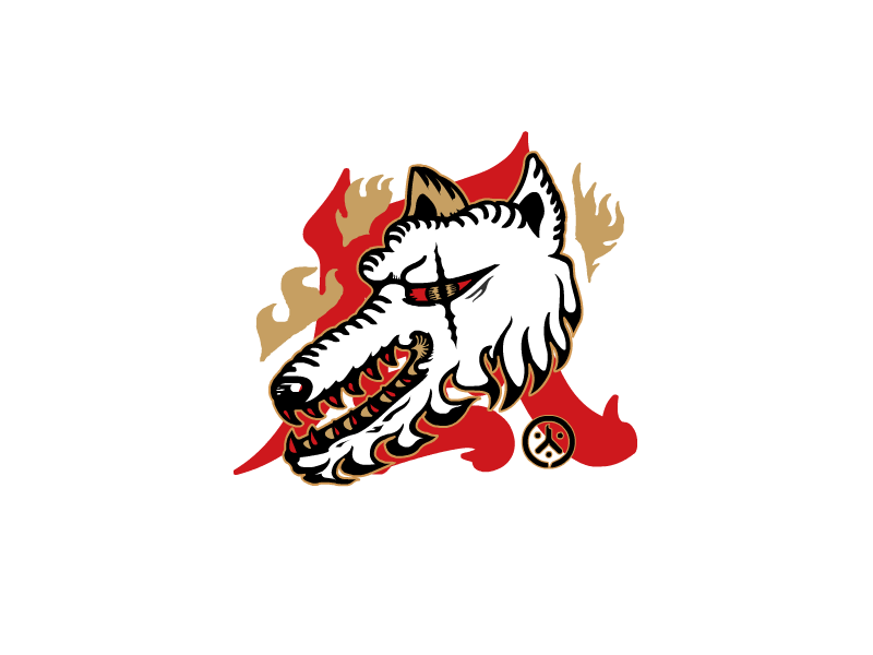 DECAYING WOLF animate design gif illustration logo typography