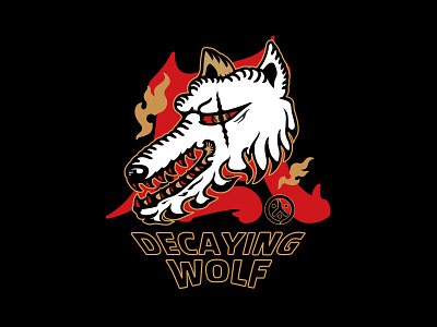 DECAYING WOLF design illustration logo typography