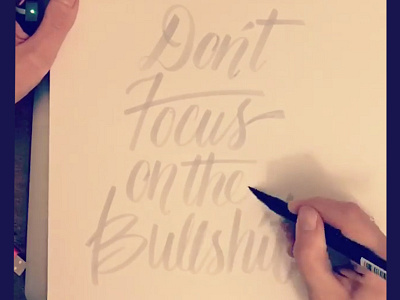 DFOT Bullshit brush lettering