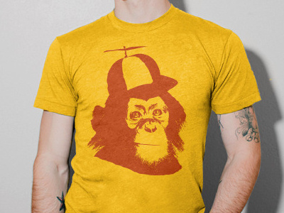 LoudLion Monkey Tee graphic loudlion monkey one color print shirt vector