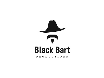 Black Bart Productions black branding design hat identity illustrator logo mustache type typography vector video
