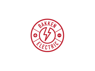 Bakken Update bolt branding clean electric identity illustrator logo red sans serif simple typography