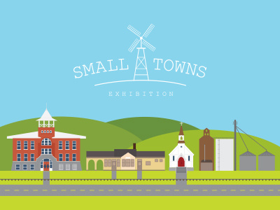 Small Town Exhibition Promotion branding farming illustration logo promotion simple small town vector washington